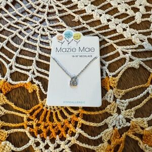 Mazie Mae NWT Silver Lock 16-18”Necklace